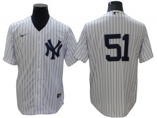 New York Yankees #51 White Home Cool Base Jersey