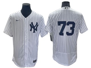 New York Yankees #73 White Home Flex Base Jersey