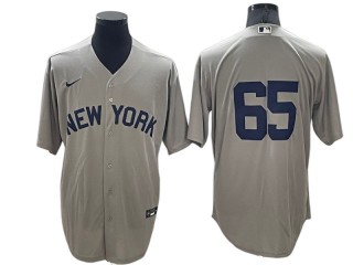 New York Yankees #65 Nestor Cortes Gray Road Cool Base Jersey