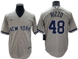 New York Yankees #48 Anthony Rizzo Gray Road Cool Base Jersey