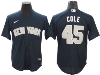 New York Yankees #45 Gerrit Cole Navy Alternate Cool Base Player Name Jersey