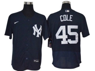 New York Yankees #45 Gerrit Cole Navy Alternate Flex Base Jersey