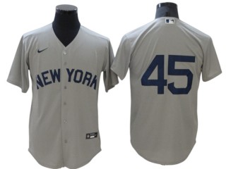 New York Yankees #45 Gerrit Cole Gray 2021 Field of Dreams Cool Base Jersey