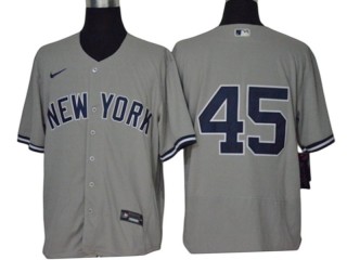 New York Yankees #45 Gerrit Cole Gray Road Flex Base Jersey