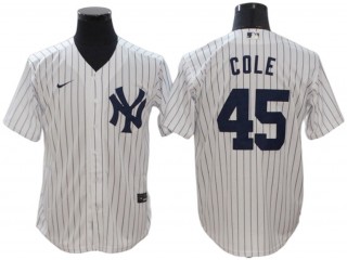 New York Yankees #45 Gerrit Cole White Cool Base Player Name Jersey