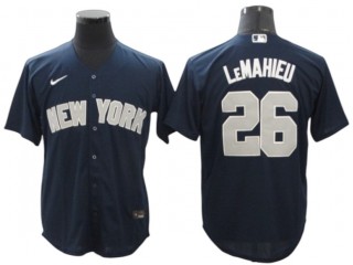 New York Yankees #26 DJ LeMahieu Navy Alternate Cool Base Player Name Jersey