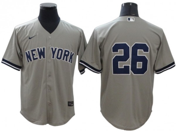 New York Yankees #26 DJ LeMahieu Gray Cool Base Jersey