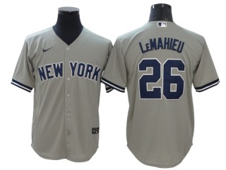 New York Yankees #26 DJ LeMahieu Gray Cool Base Player Name Jersey