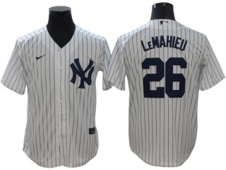 New York Yankees #26 DJ LeMahieu White Cool Base Player Name Jersey