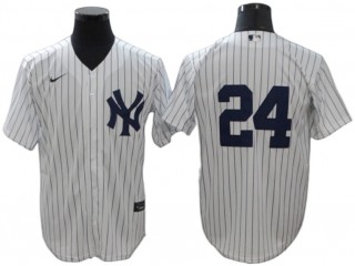 New York Yankees #24 Willie Calhoun White Home Cool Base Jersey