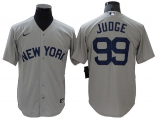 New York Yankees #99 Aaron Judge Gray 2021 Field of Dreams Cool Base Player NameJersey