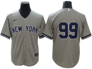 New York Yankees #99 Aaron Judge Gray Road Cool Base Jersey