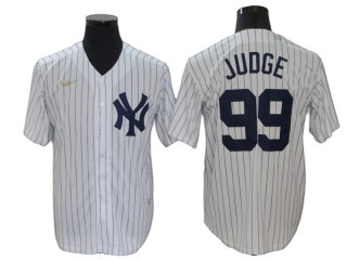 New York Yankees #99 Aaron Judge White Cooperstown Collection Player Name Jersey