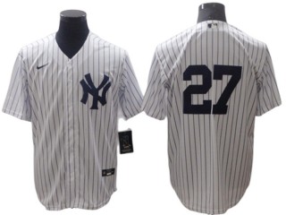 New York Yankees #27 Giancarlo Stanton White Home Cool Base Jersey
