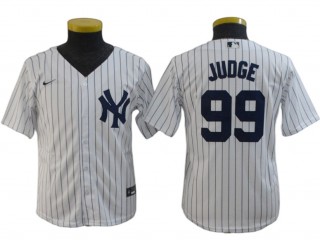 Youth New York Yankees #99 Aaron Judge Cool Base Player Name Jersey-White/Gray/Navy