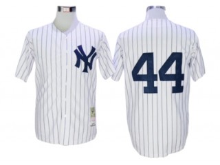 New York Yankees #44 Reggie Jackson White 1977 Throwback Jersey