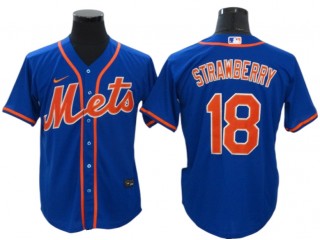 New York Mets #18 Darryl Strawberry Royal Alternate Cool Base Jersey