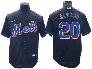 New York Mets #20 Pete Alonso Black Cool Base 2022 Jersey