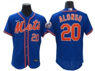 New York Mets #20 Pete Alonso Royal Alternate Flex Base Jersey