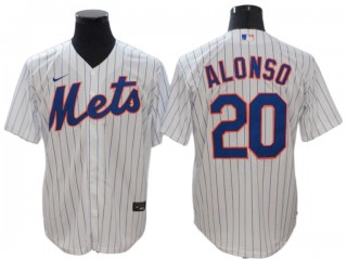 New York Mets #20 Pete Alonso White Home Cool Base Jersey