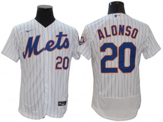 New York Mets #20 Pete Alonso White Home Flex Base Jersey
