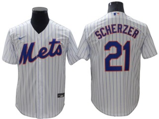 New York Mets #21 Max Scherzer White Home Cool Base Jersey
