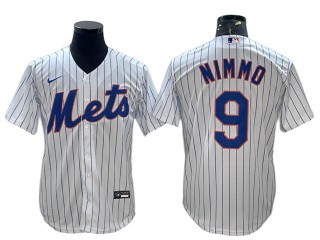 New York Mets #9 Brandon Nimmo White Home Cool Base Jersey