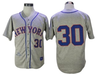 New York Mets #30 Nolan Ryan Gray 1969 Throwback Jersey