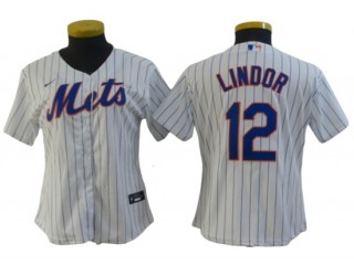 Women's New York Mets #12 Francisco Lindor Cool Base Jersey - Royal/White