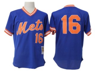 New York Mets #16 Dwight Gooden Royal Royal Cooperstown Mesh Batting Practice Jersey