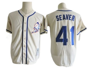 New York Mets #41 Tom Seaver Cream Throwback Jersey