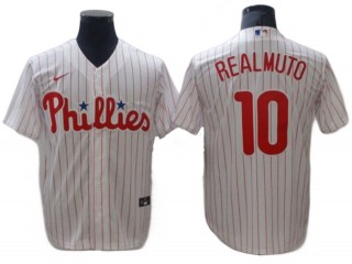 Philadelphia Phillies #10 J.T. Realmuto White Home Cool Base Jersey