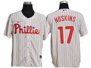 Philadelphia Phillies #17 Rhys Hoskins White Home Cool Base Jersey