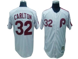 Philadelphia Phillies #32 Steve Carlton White 1976 Throwback Jersey