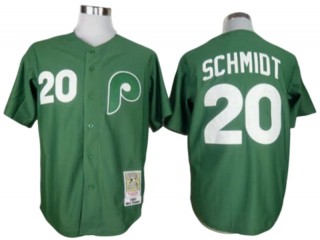 Philadelphia Phillies #20 Mike Schmidt Green Throwback Jersey