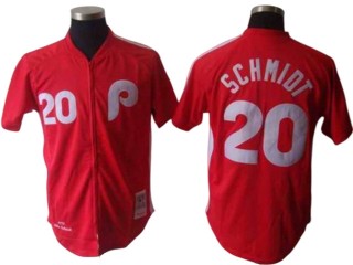 Philadelphia Phillies #20 Mike Schmidt Red Throwback Jersey