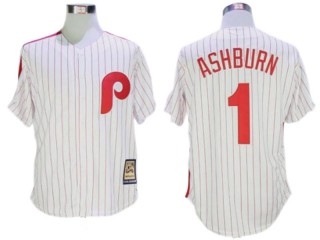Philadelphia Phillies #1 Richie Ashburn White Cooperstown Collection Jersey