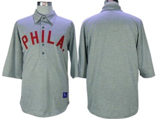 Philadelphia Phillies Blank Gray 1990 Throwback Team Jersey