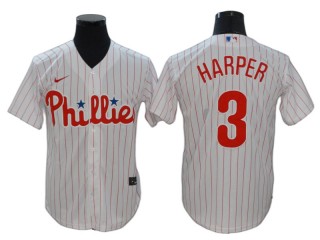 Philadelphia Phillies #3 Bryce Harper White Home Cool Base Jersey