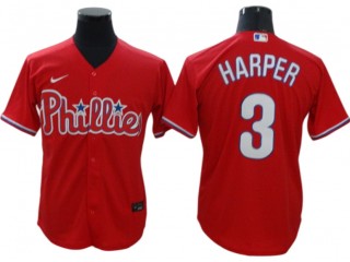 Philadelphia Phillies #3 Bryce Harper Red Alternate Cool Base Jersey