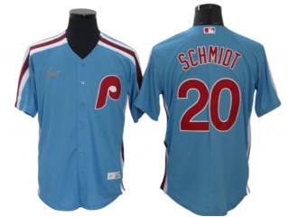 Philadelphia Phillies #20 Mike Schmidt Light Blue Cooperstown Collection Cool Base Jersey
