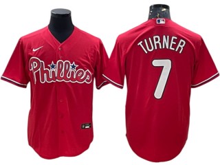Philadelphia Phillies #7 Trea Turner Red Alternate Cool Base Jersey