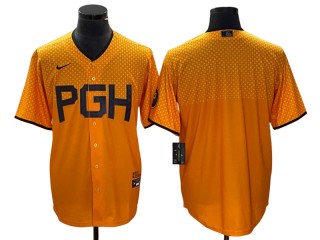 Pittsburgh Pirates Blank Gold 2023 City Connect Cool Base Jersey