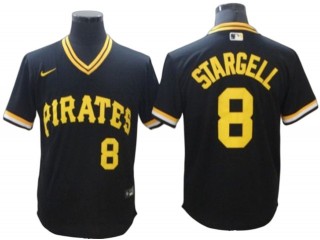 Pittsburgh Pirates #8 Willie Stargell Black Cooperstown Jersey