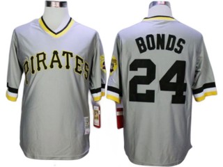 Pittsburgh Pirates #24 Barry Bonds Gray Throwback Jersey