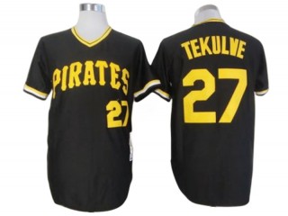 Pittsburgh Pirates #27 Kent Tekulve Black Throwback Jersey