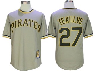 Pittsburgh Pirates #27 Kent Tekulve Gray Cooperstown Collection Throwback Jersey