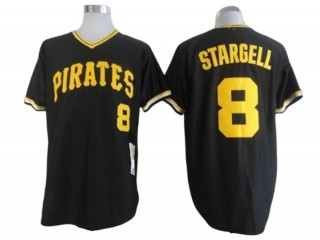 Pittsburgh Pirates #8 Willie Stargell Black 1979 Throwback Jersey
