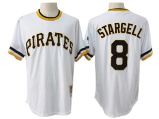 Pittsburgh Pirates #8 Willie Stargell White 1979 Throwback Jersey