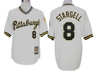 Pittsburgh Pirates #8 Willie Stargell White Cooperstown Collection Throwback Jersey